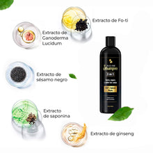Cargar imagen en el visor de la galería, Black Hair Shampoo 3 en 1
